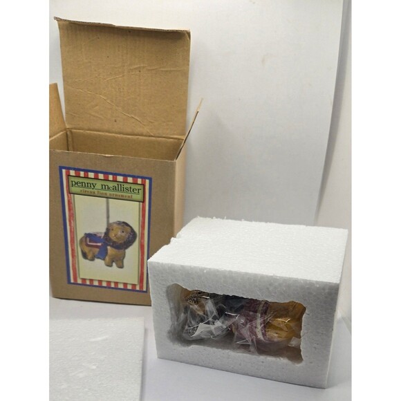 Penny McAllister Folk Art Circus Lion Christmas Ornament New in Box - Picture 4 of 12